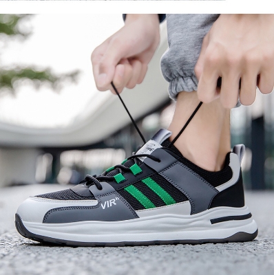 Picture of Flix Footwear shoes for men outdoor fashionable breathable mesh shoes low-cut slip-ons casual sneakers for men - Black