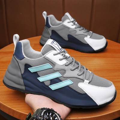 Picture of Shoes for men New Summer Mesh Shoes Breathable and Versatile Casual Shoes Soft Sole Trendy Shoes sneakers for men - Lake Blue