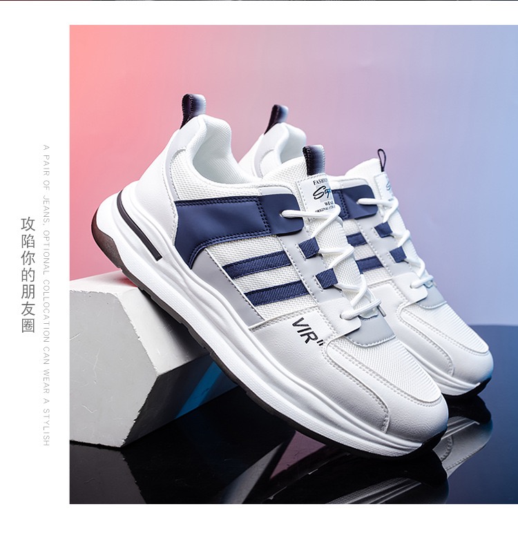 Picture of Flix Footwear shoes for men outdoor fashionable breathable mesh shoes low-cut slip-ons casual sneakers for men - White