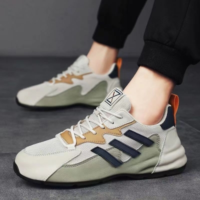 Picture of Shoes for men New Summer Mesh mens Shoes Breathable and Versatile Casual Shoes Soft Sole Trendy Shoes sneakers for men - Black