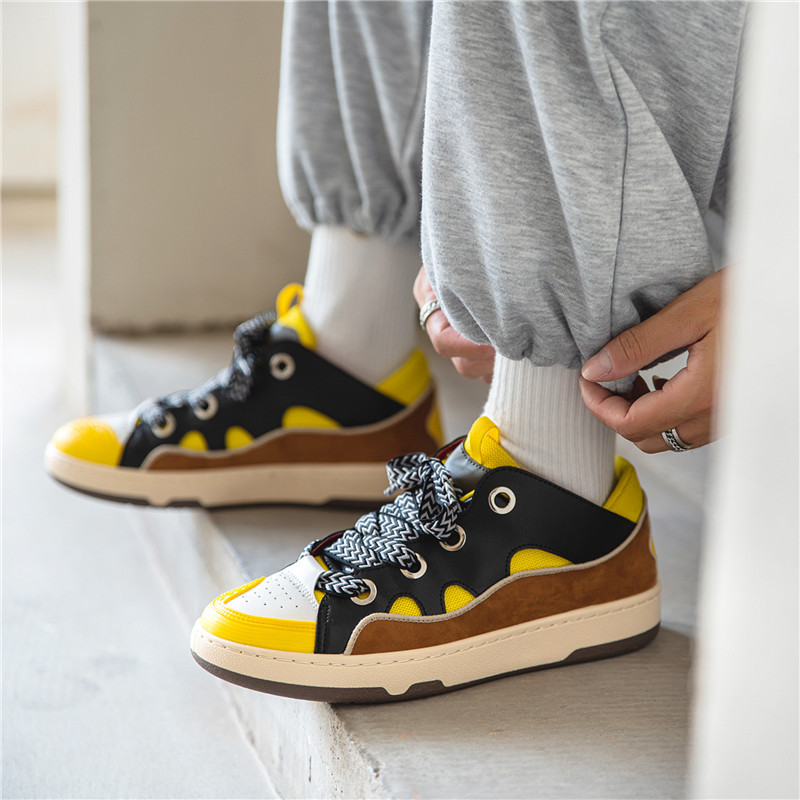 Picture of 2024 autumn new color matching shoes men's fashion shoes breathable casual - Shoes - Yellow