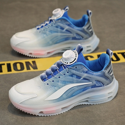 Picture of Flix Footwear shoes for men Summer breathable new versatile sports men's canvas shoes casual shoes lace-up running shoes sneakers for men - Blue