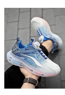 Picture of Flix Footwear shoes for men Summer breathable new versatile sports men's canvas shoes casual shoes lace-up running shoes sneakers for men - Blue