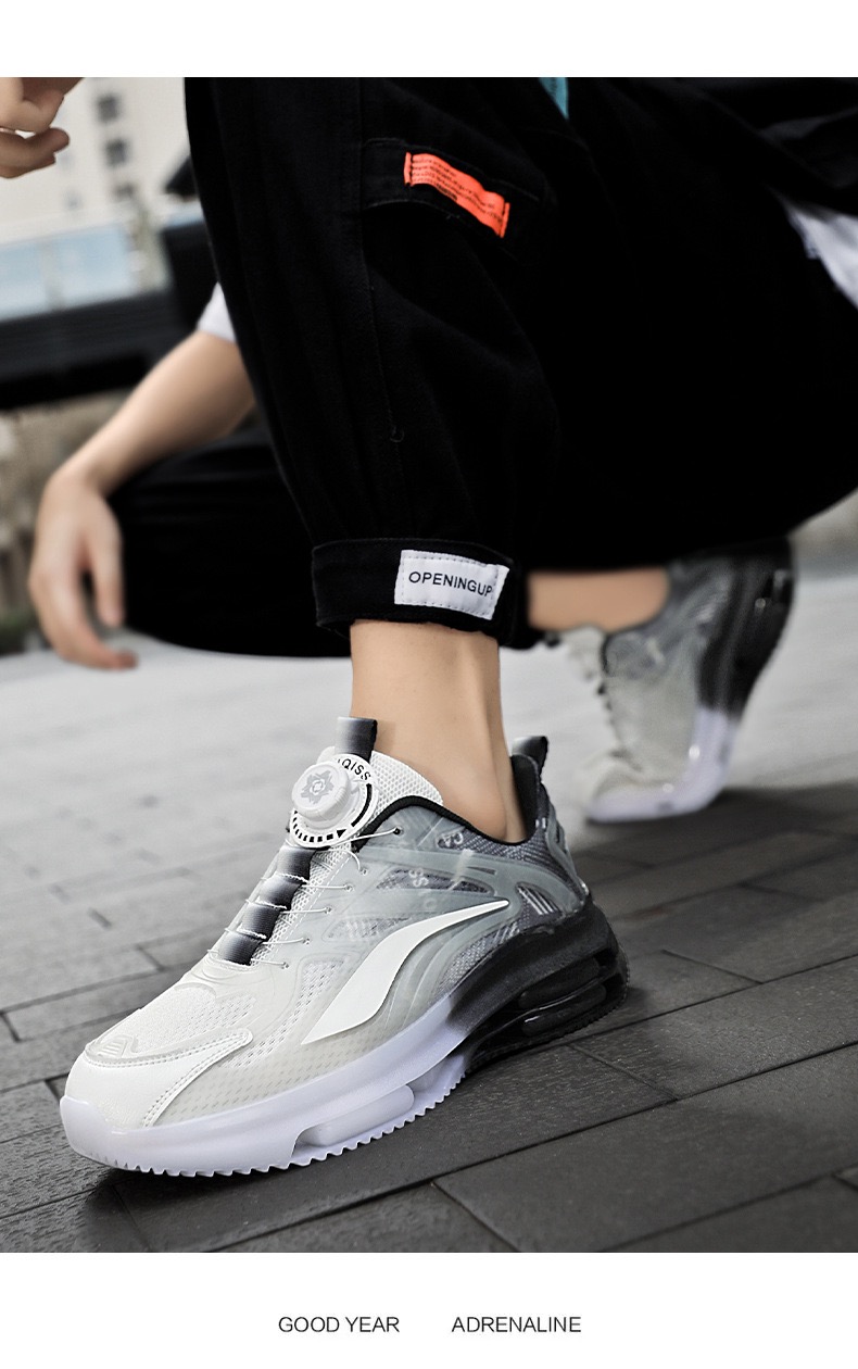 Picture of Flix Footwear shoes for men Summer breathable new versatile sports men's canvas shoes casual shoes lace-up running shoes sneakers for men - Black