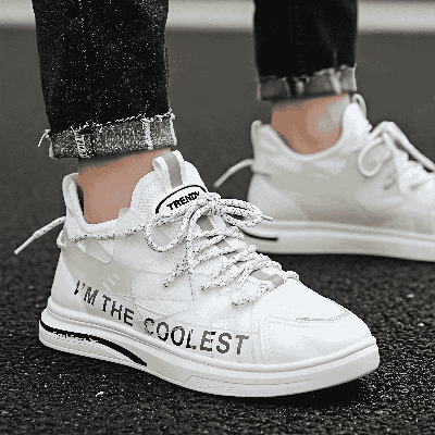 Picture of Shoes for men Summer breathable new shoes sneakers men's canvas shoes casual shoes lace-up men shoes sneakers for men - White