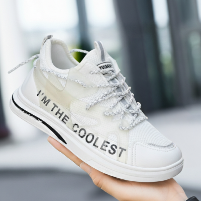 Picture of Shoes for men Summer breathable new shoes sneakers men's canvas shoes casual shoes lace-up men shoes sneakers for men - White