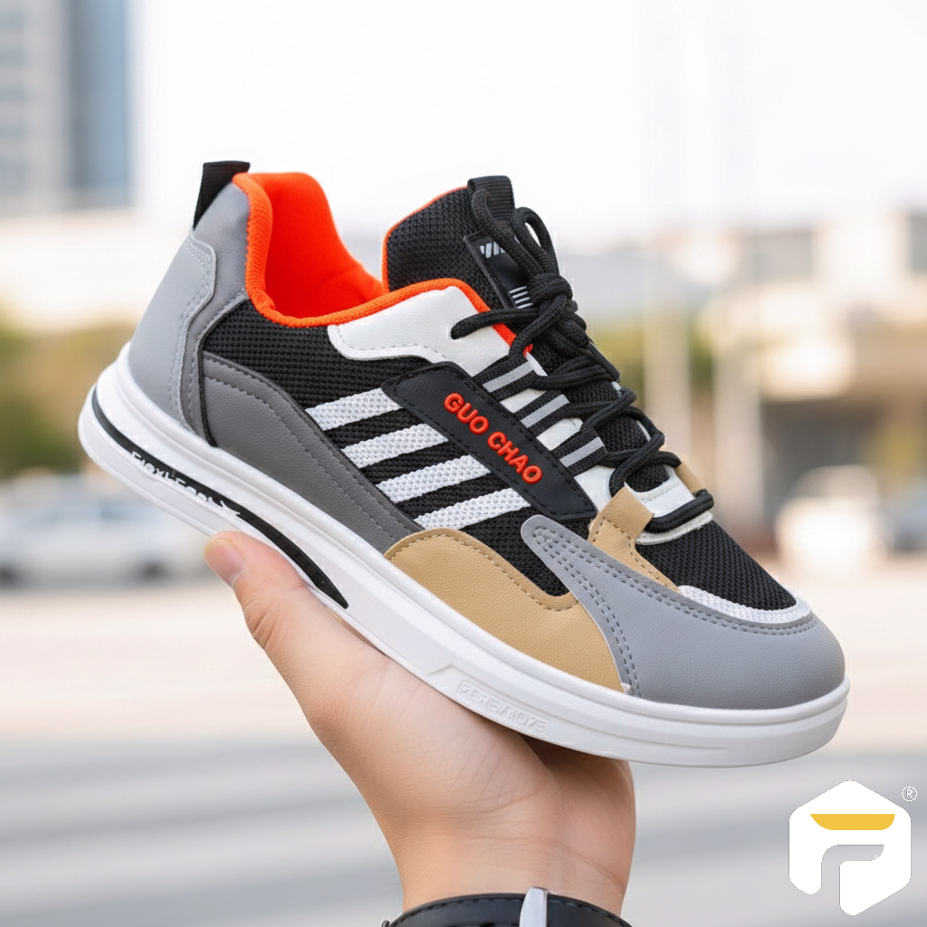 Picture of Shoes for men summer breathable men shoes mesh casual juta sneakers for men - Black