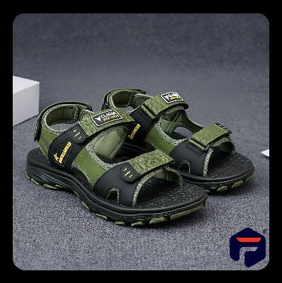 Picture of Men’s Green Outdoor Sandals | ROCKLANDER Comfortable & Durable Sandals for Men | Anti-Slip Stylish Summer Footwear - Green