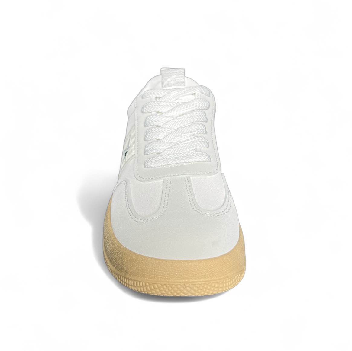 Picture of Men’s White Sneakers with Gum Sole | Stylish Juta Shoes for Men - White