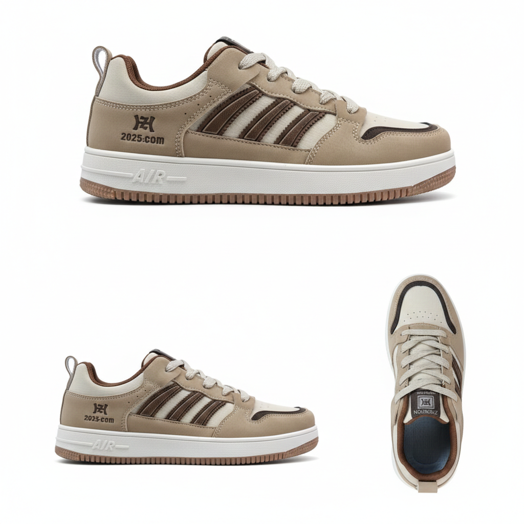 Picture of Premium Brown Beige Sneakers for Men | Casual Shoes for Men | Stylish Juta | Comfortable Men Shoes Sneakers - Brown