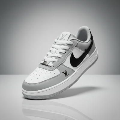 Picture of Premium Monogram Lifestyle Sneakers for Man – Elite Casual Juta - Grey