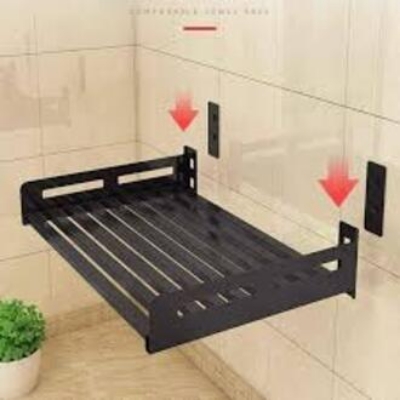 Picture of Wall Mounted Microwave Oven Rack – Heavy Duty Kitchen Storage Shelf Organizer