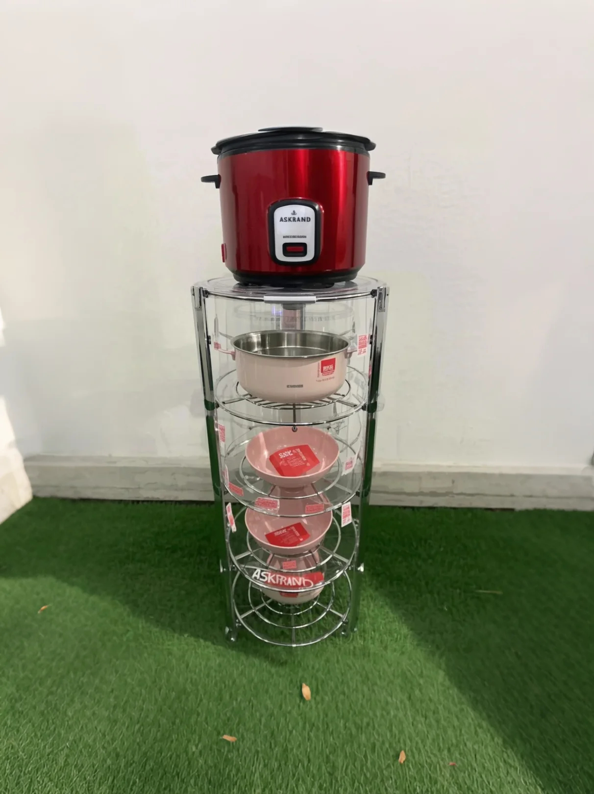 Picture of 5 Layer Stainless Steel Pot & Bowl Organizer Rack – Multipurpose Kitchen Storage Stand