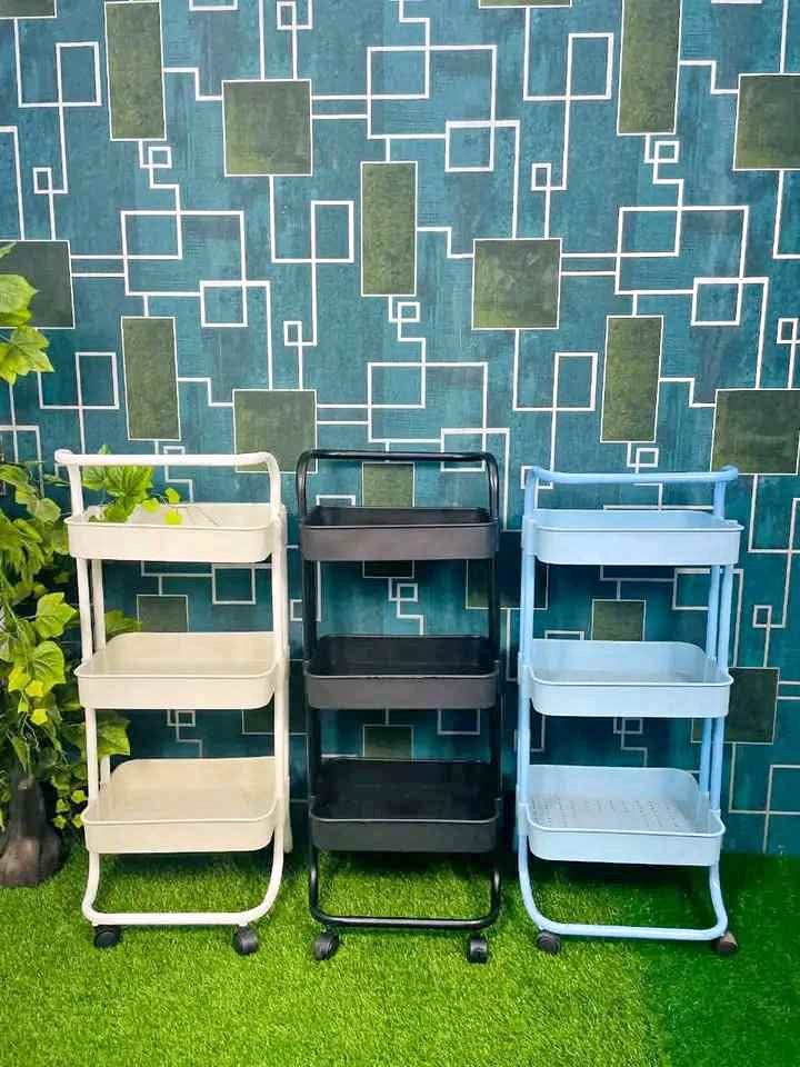 Picture of Multi-Purpose 3-Tier Rolling Storage Trolley – Organizer For Kitchen, Bathroom & Officee
