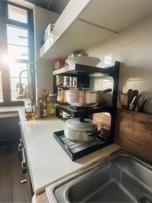 Picture of Wall-Mounted Iron Kitchen Rack | 5-Tier Heavy Duty Storage Shelf