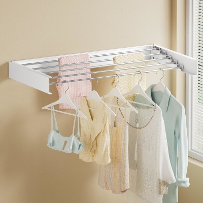 Picture of Premium Wall-Mounted Foldable Laundry Drying Rack – Space-Saving Stainless Steel Design