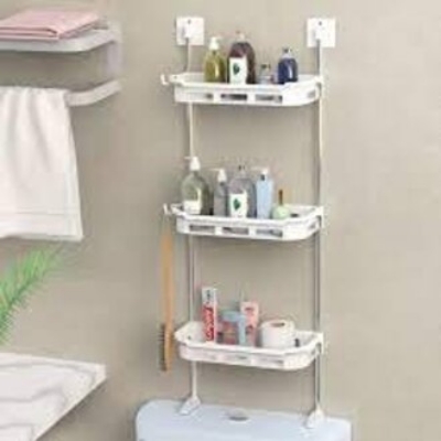 Picture of 3 Layer Bathroom Corner Shelf Organizer – Wall Mounted Storage Rack