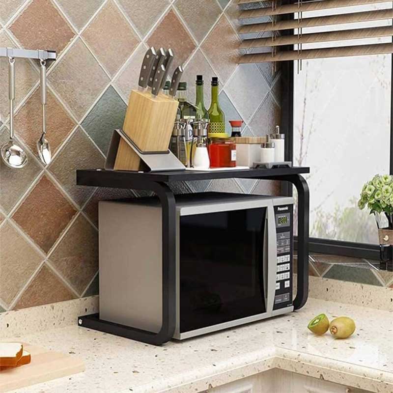 Picture of Microwave Oven Stand Rack with Storage Shelf – Heavy Duty Kitchen Organizer