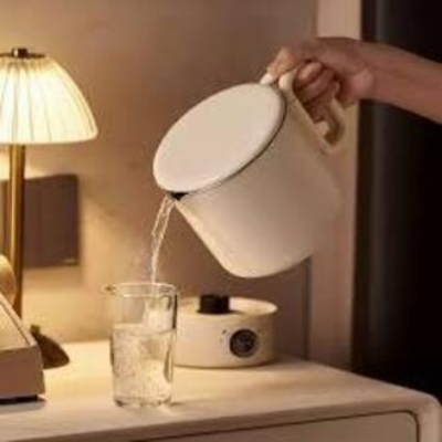 Picture of CECON Foldable Electric Kettle | Portable Travel Kettle | Silicone Collapsible Water Boiler | Mini Electric Kettle for Home & Camping