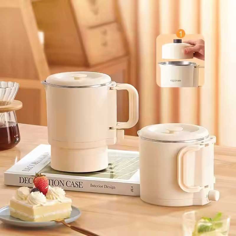 Picture of CECON Foldable Electric Kettle | Portable Travel Kettle | Silicone Collapsible Water Boiler | Mini Electric Kettle for Home & Camping