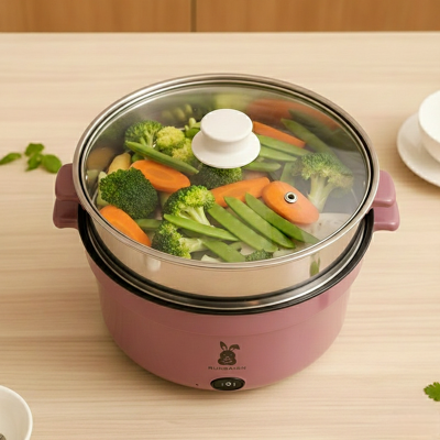 Picture of Electric Multi-Function Cooking Pot | Mini Rice Cooker & Steamer | Portable Hot Pot  Alternative SEO Titles: