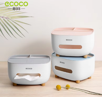 Picture of Multi-Function Tissue Box Organizer | Desk Storage Box with Drawer | Home & Office Organizer