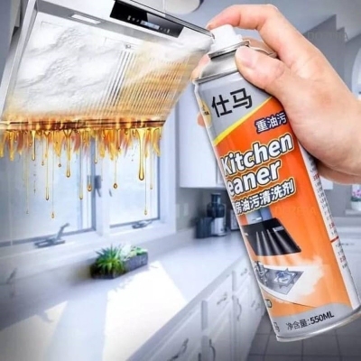 Picture of Kitchen Oil Stain Cleaner Spray | Heavy Grease Remover Foam | Range Hood & Stove Cleaner