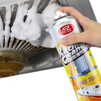 Picture of Kitchen Oil Stain Cleaner Spray | Heavy Grease Remover Foam | Range Hood & Stove Cleaner