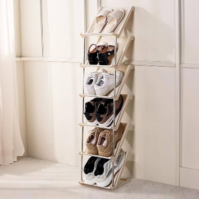 Picture of 5 Layer Vertical Shoe Rack Organizer | Space-Saving Shoe Stand for Home & Closet Storage