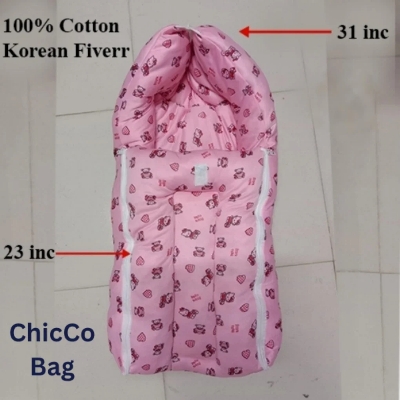 Picture of Baby Sleeping Bag Carry Nest | Soft Cotton Newborn Swaddle Wrap with Pillow