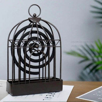 Picture of Mosquito Repellent Coil Holder - Decorative Cage Design for Home & Outdoor Use