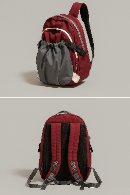 Picture of Crimson UrbanFlex Drawstring Backpack - red