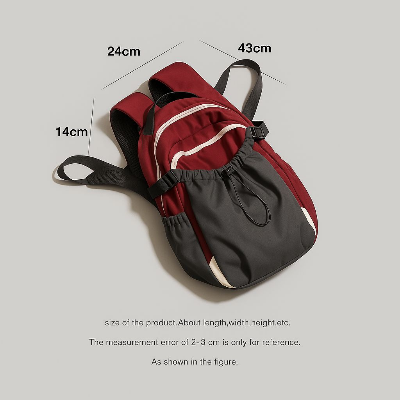 Picture of Crimson UrbanFlex Drawstring Backpack - red
