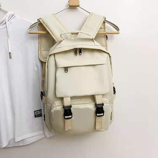 Picture of Retro Combines Vintage Style Backpack - White