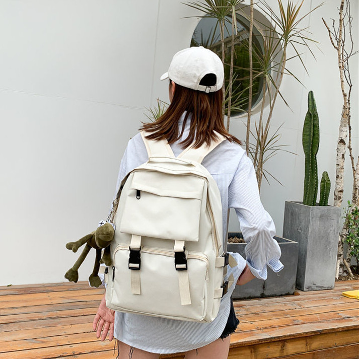 Picture of Retro Combines Vintage Style Backpack - White