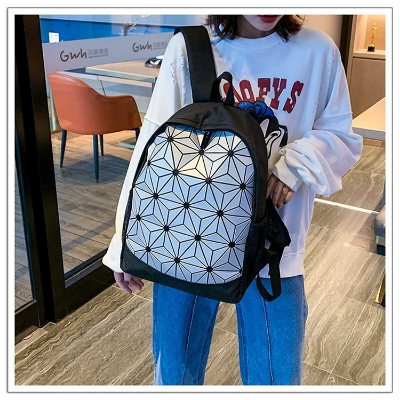 Picture of Diamond Geometric Backpack Unisex Laser Colorful Backpack