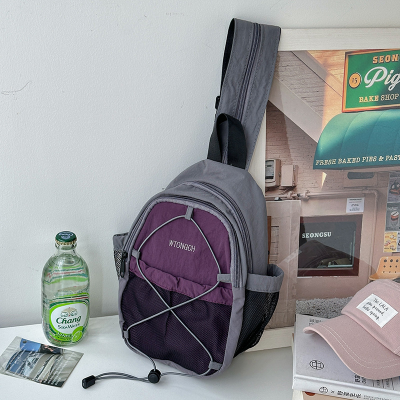 Picture of 2.Personalized Crossbody Bag Sports Hiking And Mountaineering Bag Multi Functional And Versatile Chest Bag - purple