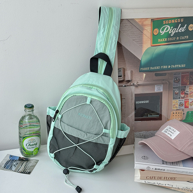 Picture of 1.Personalized Crossbody Bag Sports Hiking And Mountaineering Bag Multi Functional And Versatile Chest Bag - green