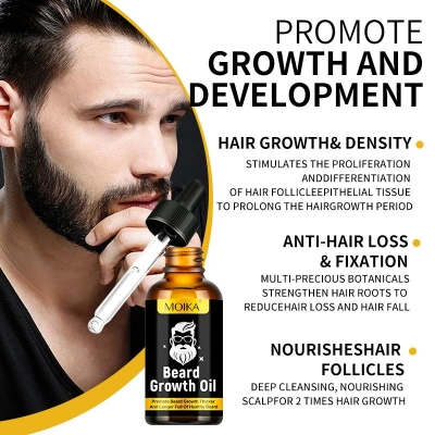 Picture of MOIKA Caffeine-Infused Beard Growth and Shine Oil 30ml