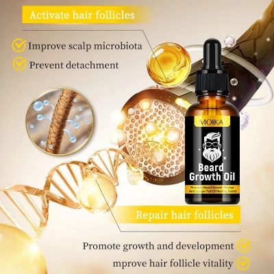 Picture of MOIKA Caffeine-Infused Beard Growth and Shine Oil 30ml