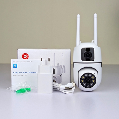 Picture of New V380 Mini Indoor PTZ Dual Lens Camera 4MP HD Smart Home WiFi Security for Baby Monitor Indoor Network Dual Lens Camera