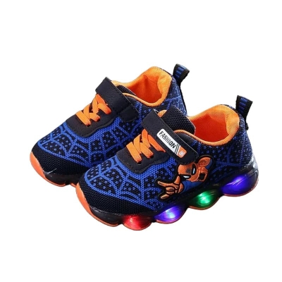 Picture of Marvel Spider-Man Children's Sports Shoes Flashing Shoes for Boys and Girls Mesh Breathable Running Shoes Lighting Running Shoes