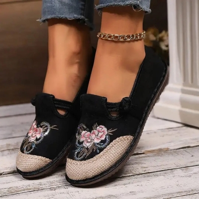 Picture of Fashion New Flat Non-slip Women's Shoes Casual Sports All Match Flying Woven Comfortable And Cool In Summer - Peda