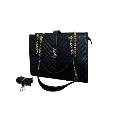 Picture of French spring new trendy women's tote bag temperament rhombic chain bag foreign fashion V grid embroidered big bag women