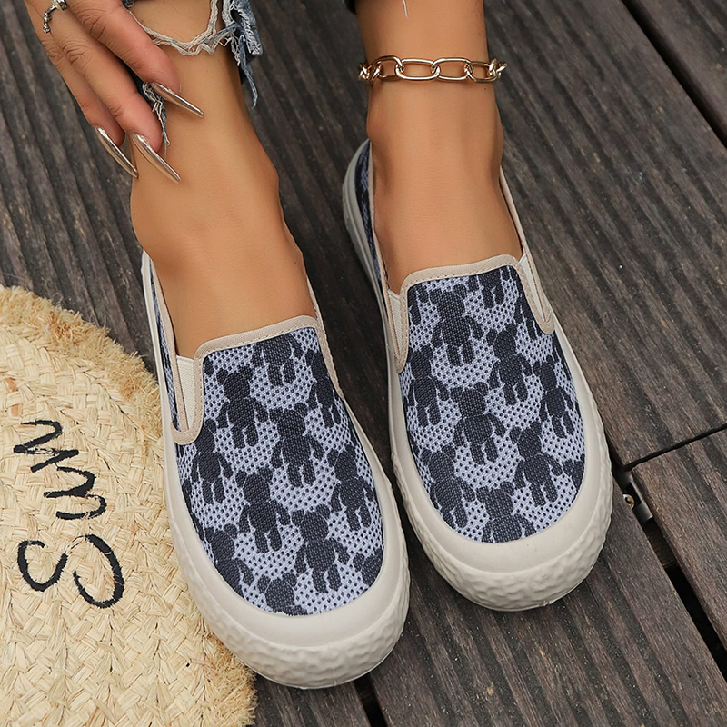 Picture of New Women's Breathable Casual Thick Sole Canvas Shoes Super Soft Flat Bottom Anti slip One Step