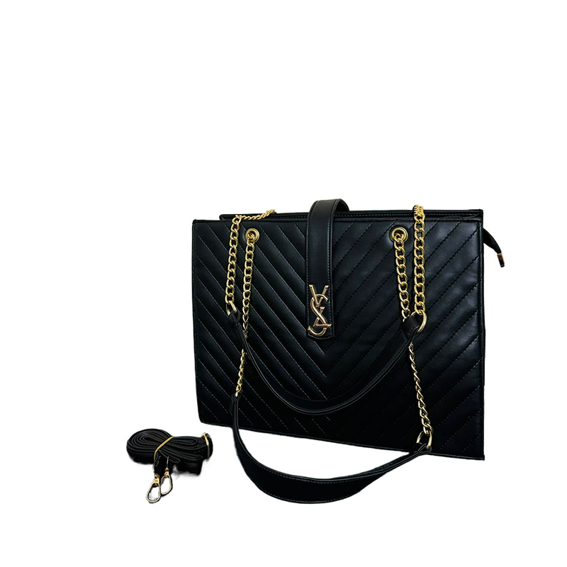 Picture of French spring new trendy women's tote bag temperament rhombic chain bag foreign fashion V grid embroidered big bag women