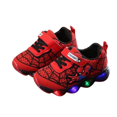 Picture of Marvel Spider-Man Children's Sports Shoes Flashing Shoes for Boys and Girls Mesh Breathable Running Shoes Lighting Running Shoes