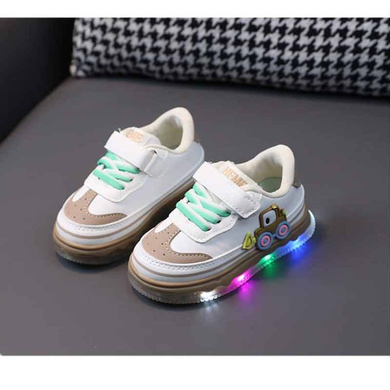 Picture of LED Shoes for Children 0-3 Yrs Childhood Baby Boy Flat Shoes Luminous Sole Children Sneaker New Toddler Girls  and boys Shoes
