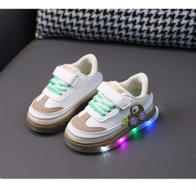 Picture of LED Shoes for Children 0-3 Yrs Childhood Baby Boy Flat Shoes Luminous Sole Children Sneaker New Toddler Girls  and boys Shoes