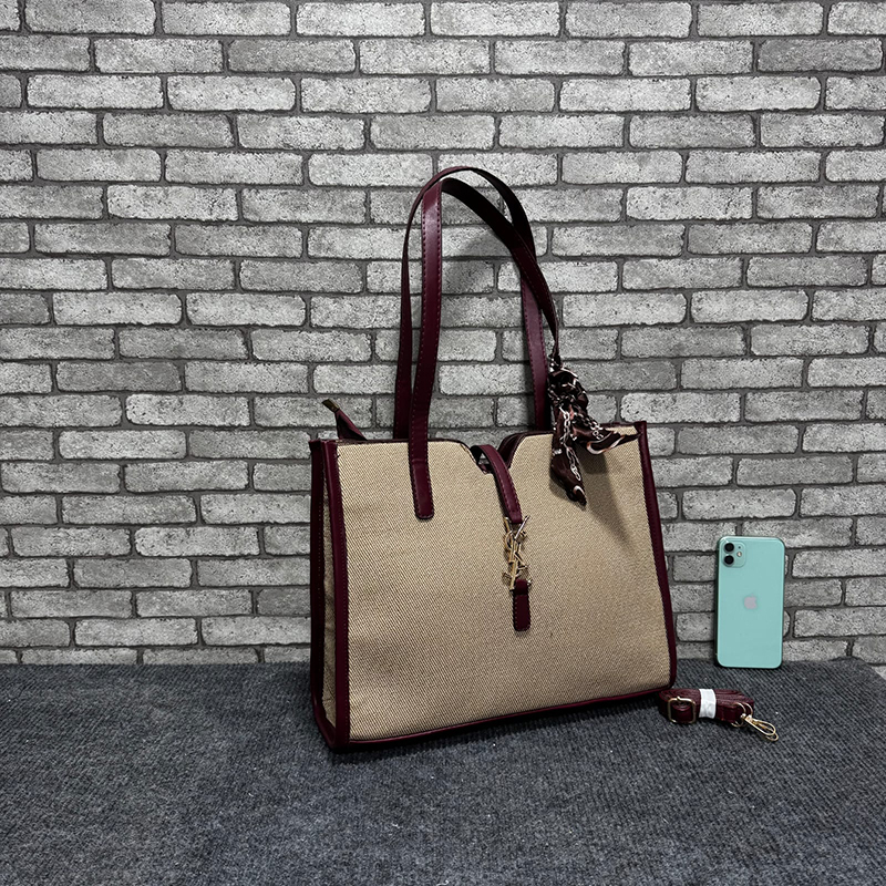 Picture of tote Bag Women Vintage Canvas Large Capacity Shoulder Bag Ladies Casual Everyday Drawstring Handbag